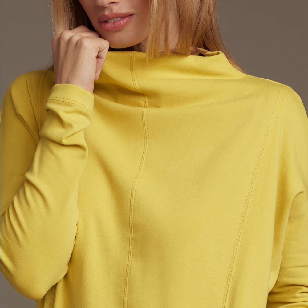 Daily Practice by Anthropologie Long Sleeve Mock Neck Knit Mini Dress Yellow XS - Picture 4 of 8